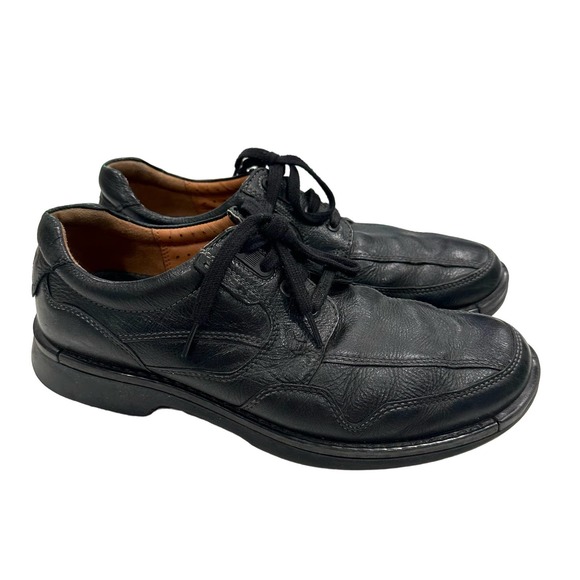 ECCO Fusion II Tie Black Leather Wingtip Derby Shoes Men\'s EU 44 US 10-10.5 EUC Men main image 4